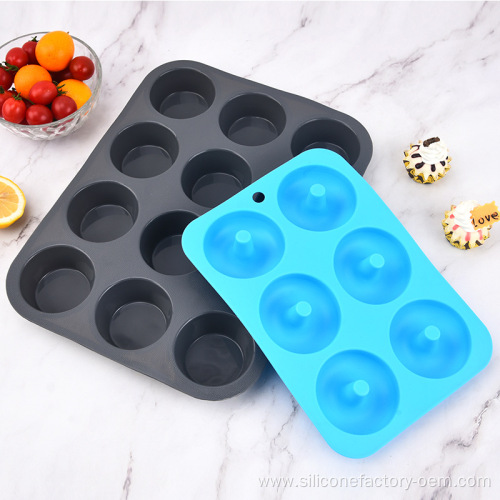 6-Cavity Donut Round Disc Mold for Baking